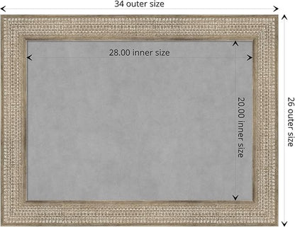Amanti Art Silver Framed Magnetic Board 26x34 Medium Vision Board - Image 4