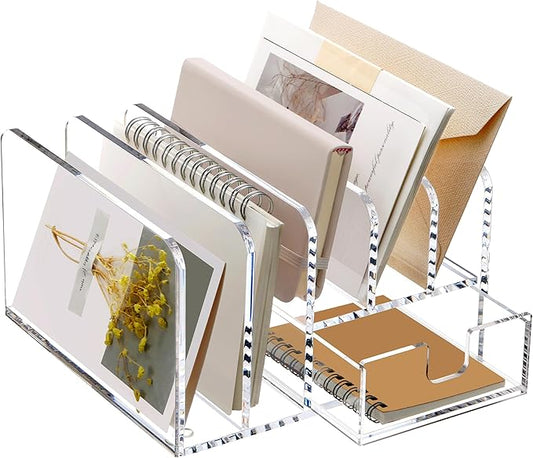 SANRUI Acrylic Mail Sorter Desktop Organizer Holder by SANRUI