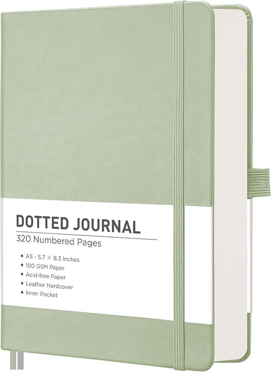 RETTACY Bullet Dotted Journal Notebook, 320 Numbered Pages, A5 Medium Size by RETTACY