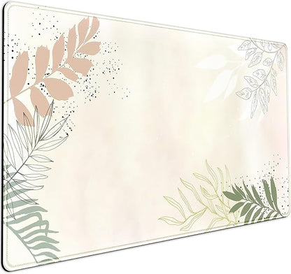 Boho Mouse Pad - Pastel Abstract Desk Mat - Matcha Green - Aesthetic Office by LuckyCow