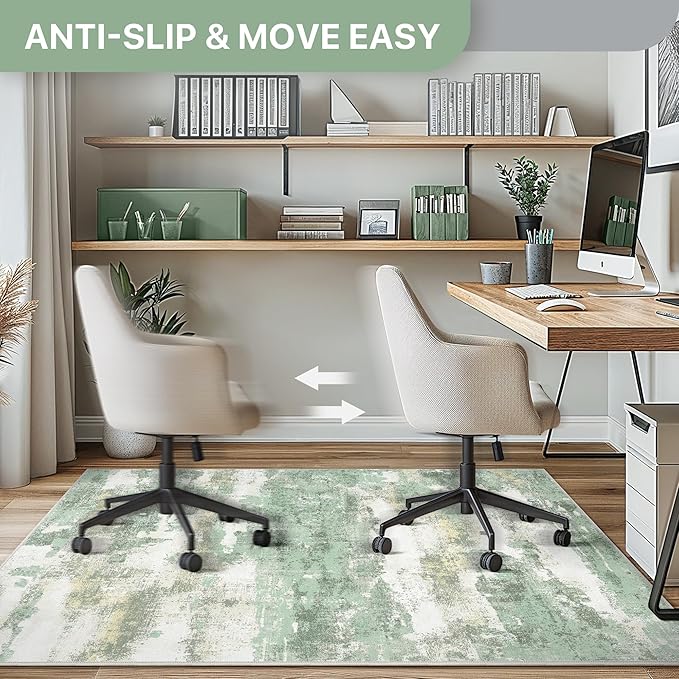 Office Chair Mat for Hardwood Tile Floor, Abstract 48"X 72" Desk Mats for - Image 4