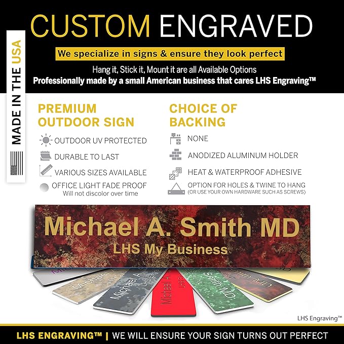 Custom Name Plate with Choice of Mounting - Image 2
