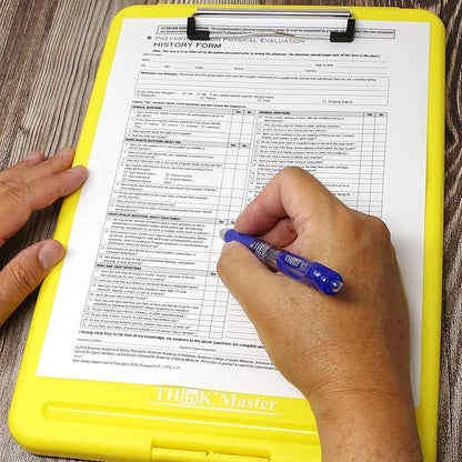 Think2Master Yellow Plastic Storage Clipboard. | 25% Heavier & Sturdier| Heavy - Image 6