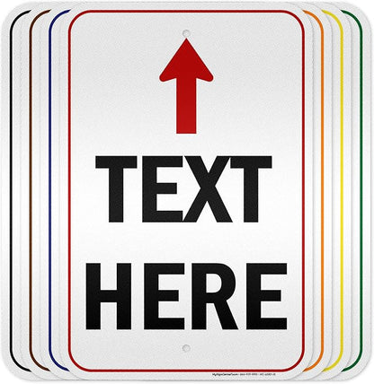 Custom Arrow, Custom Directional Sign, Up Arrow, 12x18 Inches, 3M EGP Reflective by MySignCenter