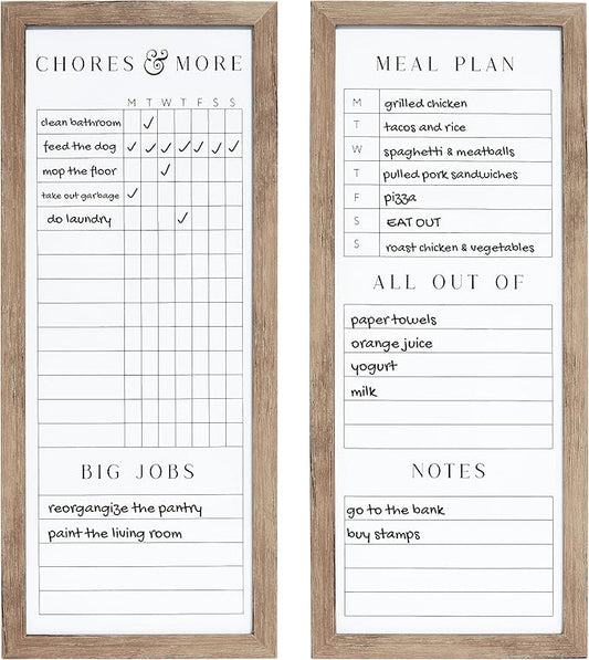 Sheffield Home Set of Two Family Planner Dry Erase Boards Featuring, Chore Chart by SheffieldHome
