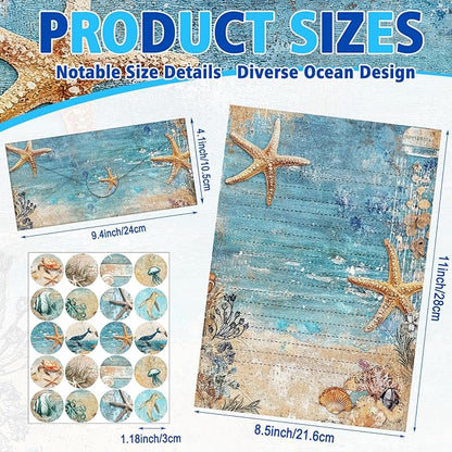 TaoBary 160 Pcs Stationery Paper Bulk 50 Double Sided Stationery Papers - Image 3
