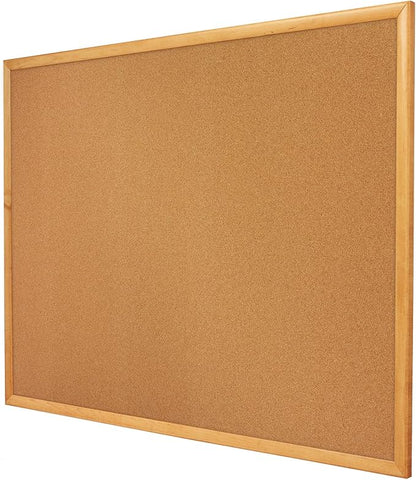 Quartet Cork Board, Bulletin Board, Oak Finish Frame - Image 8
