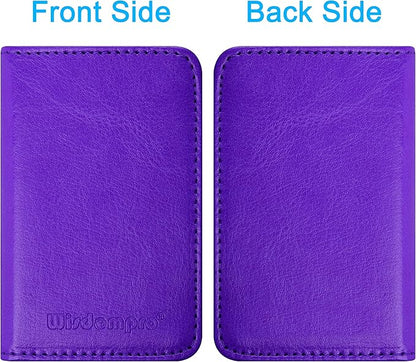 Wisdompro Business Card Holder, 2-Sided PU Leather Folio Name Card Holder - Image 6
