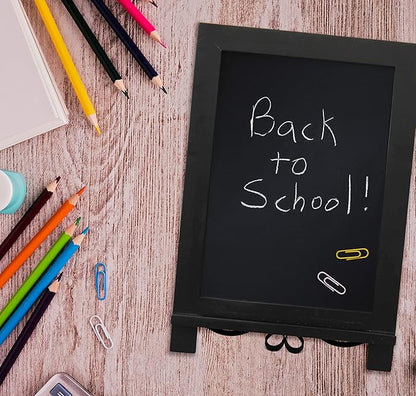 HBCY Creations Black Wooden Tabletop Chalkboard - Image 6