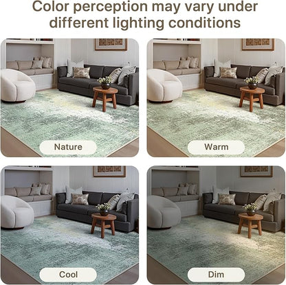 GENIMO Washable Area Rugs for Living Room, 8x10 Modern Non Slip Rugs, Low Pile - Image 8