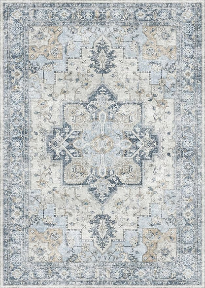 GENIMO 4x6 Area Rugs for Living Room, Machine Washable Rug, Non Slip Vintage - Image 8