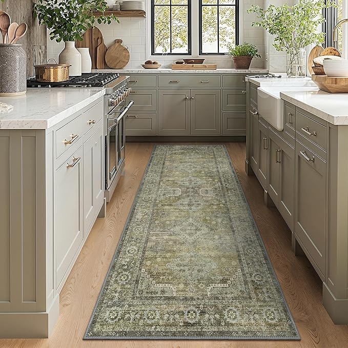 GENIMO Runner Rug 2x10 Non Slip Machine Washable Vintage Hallway Runner Rugs - Image 3