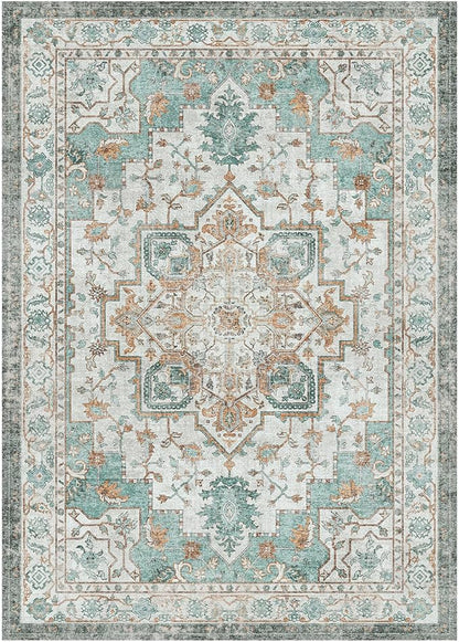 GENIMO 6x9 Area Rugs for Living Room, Machine Washable Non Slip Vintage Rugs - Image 7