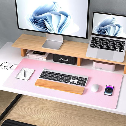 Aothia Leather Desk Pad Protector, Mouse Pad, Office Desk Mat, Non-Slip PU - Image 9