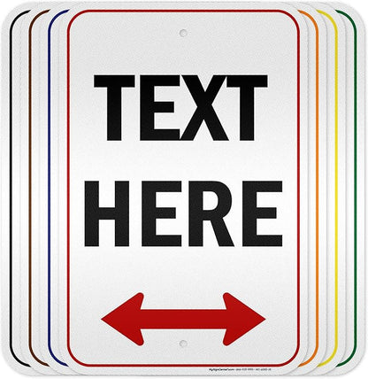 Custom Arrow, Custom Directional Sign, Two Way Arrow, 12x18 Inches, 3M EGP by MySignCenter