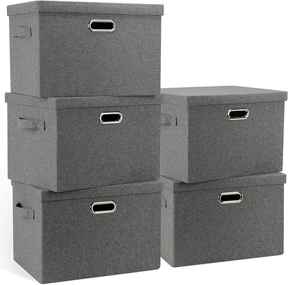 Graciadeco Large 17" 36 Quart Collapsible Stackable Storage Bins by GraciadecoStorage