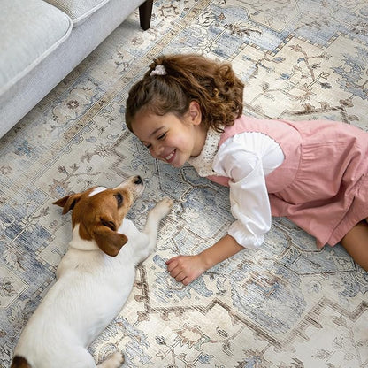 GENIMO 8x10 Area Rugs for Living Room, Machine Washable Rug, Non Slip Indoor - Image 7