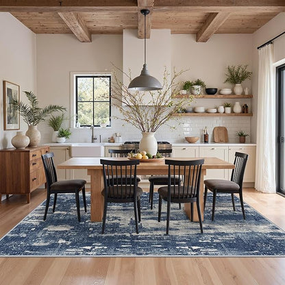 GENIMO 8x10 Area Rugs for Living Room, Machine Washable Non Slip Rugs, Low Pile - Image 4