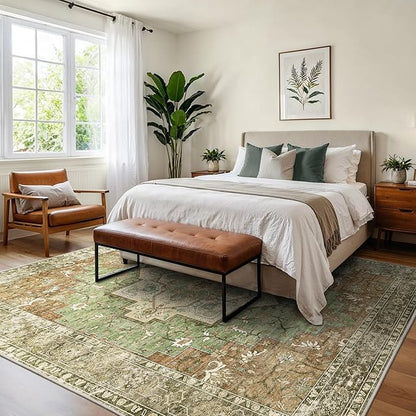GENIMO 8x10 Area Rugs for Living Room, Machine Washable Rug, Non Slip Indoor - Image 3