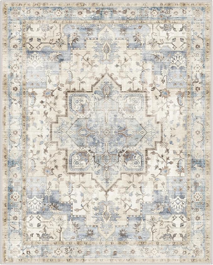 GENIMO 5x7 Area Rugs for Living Room, Machine Washable Rug, Non Slip Indoor - Image 9