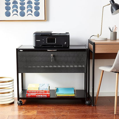 Safco Mobile File Cart, Fits Letter and Legal-Size Hanging Folders, Includes a - Image 2