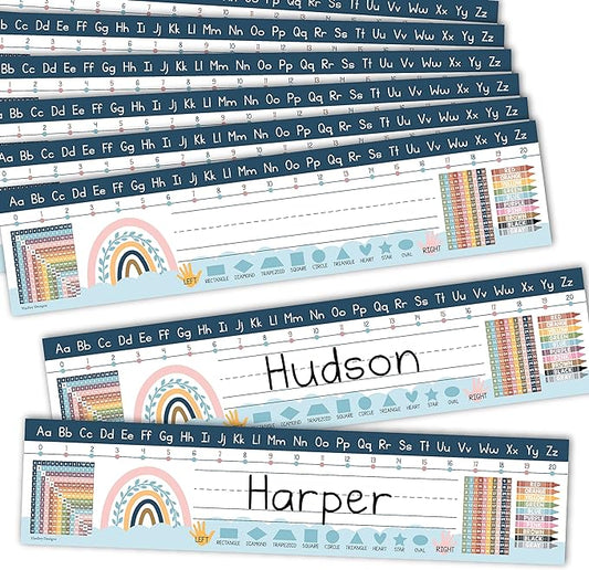 Desk Name Tags for Classroom -25 Student Name Plates for Classroom Kindergarten by HadleyDesigns