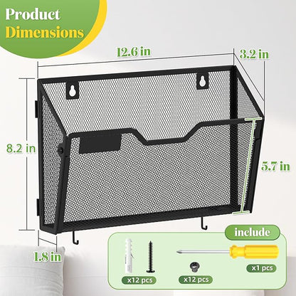YINGHUA 6 Pack Mesh File Holders Wall Mounted - Image 2
