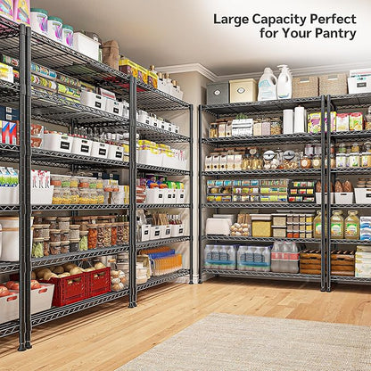 REIBII 75''H Storage Shelves Metal Shelving Unit, 6 Tier Wire Shelving - Image 2