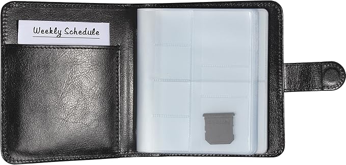 Wisdompro Business Card Book Organizer, Premium PU Leather Wallet Name Credit - Image 3