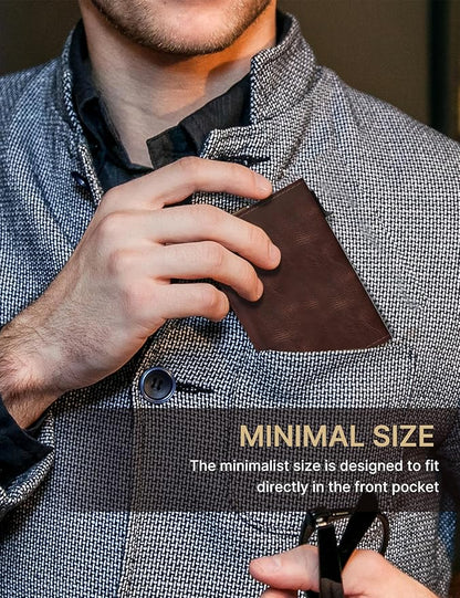 typecase Mens Wallet Card Holder: Pop Up Aluminum Case, Genuine Leather - Image 6