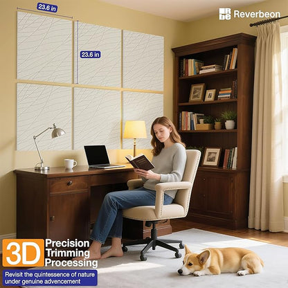 Reverbeon 6 PCS Acoustic Panels, 23.6x23.6 Inch Sound Absorbing Panels - Image 5