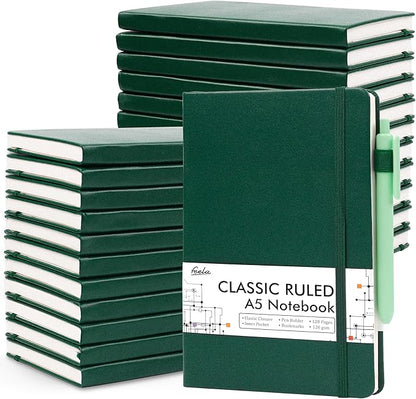 feela 24 Pack Journal Notebook for Work, Business Notebook Bulk Hardcover Lined by feela