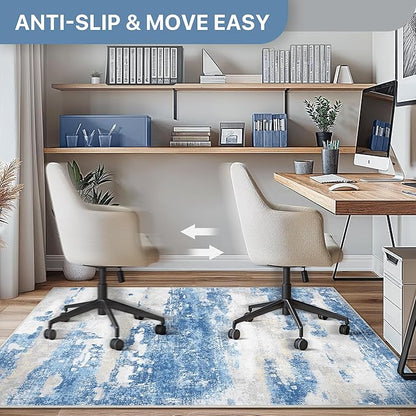 Office Chair Mat for Hardwood Tile Floor, Abstract 36"X 48" Desk Mats for - Image 4