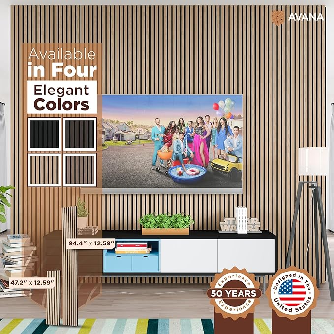 Avana Acoustic Wood Wall Panels – 94.4 X 12.6 Inch White Oak Acoustic Panels 2 - Image 7