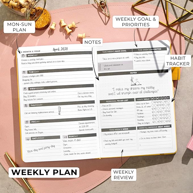 Clever Fox Planner – Undated Weekly & Monthly Planner - Image 3