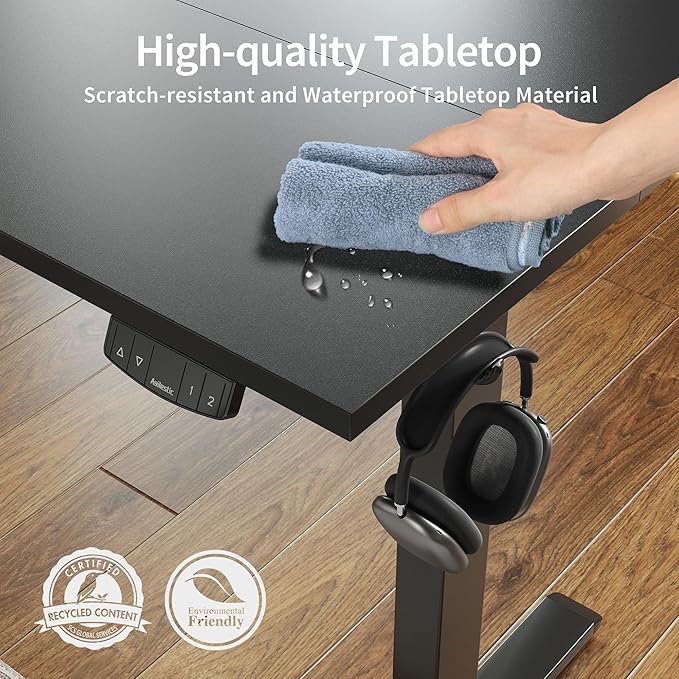 Agilestic Electric Standing Desk, Large 63 x 24 Inches Height Adjustable Desk - Image 6