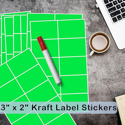 240 Pack Green Label Stickers, Large Name Labels - Image 3