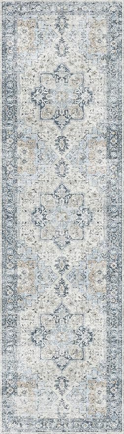 GENIMO Runner Rug 2x8, Non Slip Vintage Hallway Runner Rugs, Low Pile - Image 8