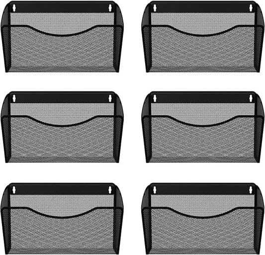 EasyPAG 6 Single Pocket Wall File Organizer, Mesh Hanging File Folder Organizer by EasyPAG