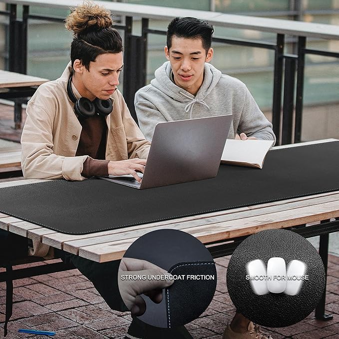CENNBIE 71" x 35.5" Leather Desk Mat, Extra Large Desk Pad Blotter Protector - Image 6