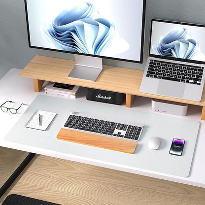 Aothia Leather Desk Pad Protector, Mouse Pad, Office Desk Mat, Non-Slip PU - Image 8