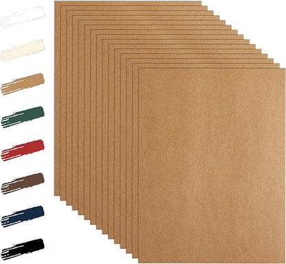 28 Sheets Brown Cardstock 8.5 x 11 Printer Paper, 92lb Heavyweight Thank You by Guakicae