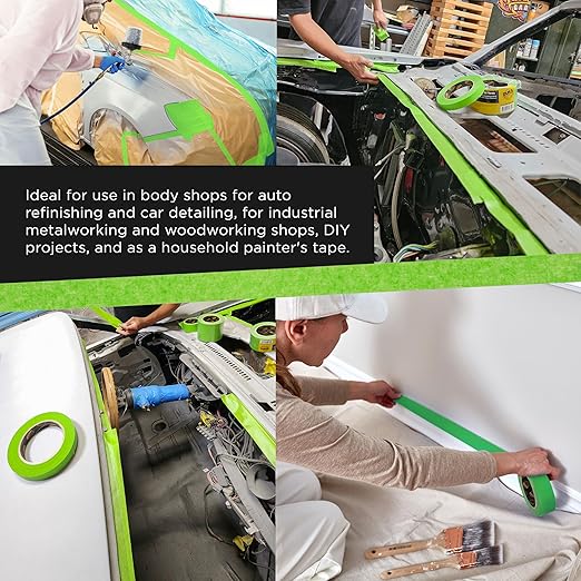 Dura-Gold Green Automotive Masking Tape 1/2 Inch, 4 Rolls - Image 5