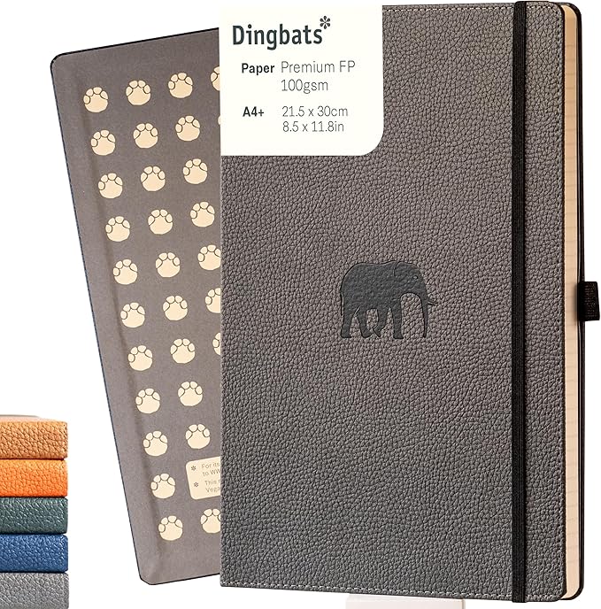 Dingbats* - Wildlife Dotted Extra Large A4 Notebook - PU Leather Hardcover by DingbatsNotebooks