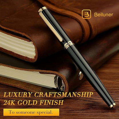 BEILUNER Black Fountain Pen, Stunning Luxury Pens - Image 3