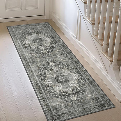 GENIMO 2x6 Runner Rugs for Hallway, Machine Washable Non Slip Vintage Rugs - Image 3