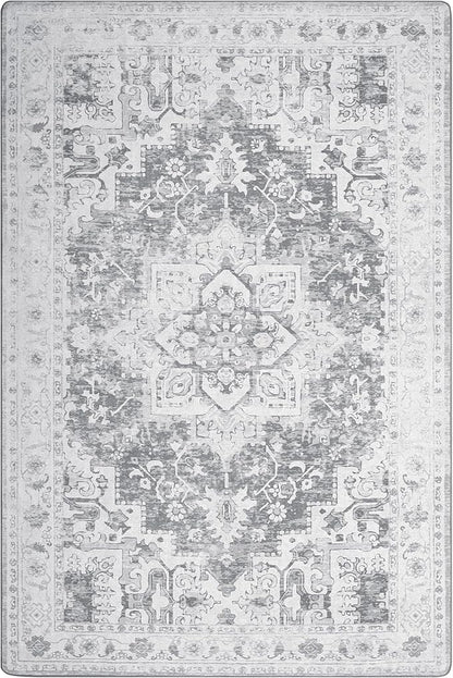 GENIMO 8x10 Area Rugs for Living Room, Machine Washable Vintage Non Slip Rugs - Image 6