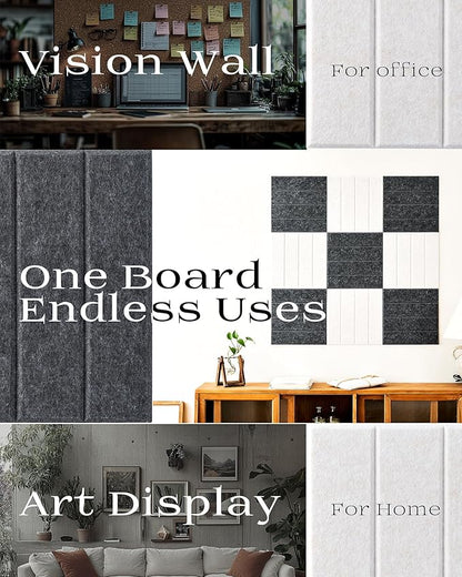 Felt Bulletin Board Wall Tiles, Modular Acoustic Panels - Image 4