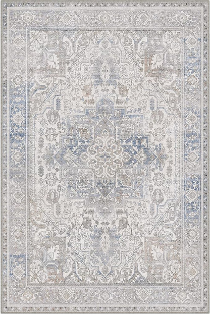 GENIMO 10x14 Area Rugs for Living Room, Machine Washable Non Slip Vintage Retro - Image 7