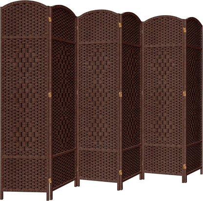 DURASPACE 6 Panel Room Divider, 6ft Tall Folding Privacy Screen, 19.5" Wide by DURASPACE